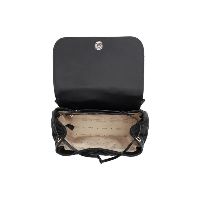 GUESS Artificial Leather Backpack Medium Size Women's Black-2