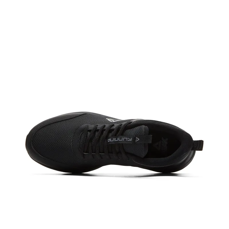 PEAK Volkswagen Running Shoes Cushioning Rebound Wear Resistant Slip Resistant Low Top Running Shoes Men's All Black-3