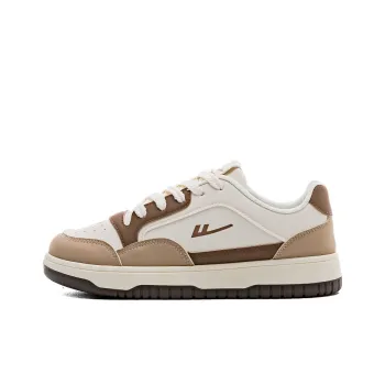 Warrior Wear resistant And Lightweight Low Top Skateboard Shoes Women's Beige Card Brown