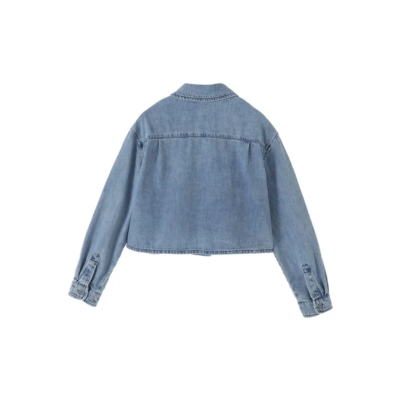 XIANGYING Shirts Women's Denim Blue-1
