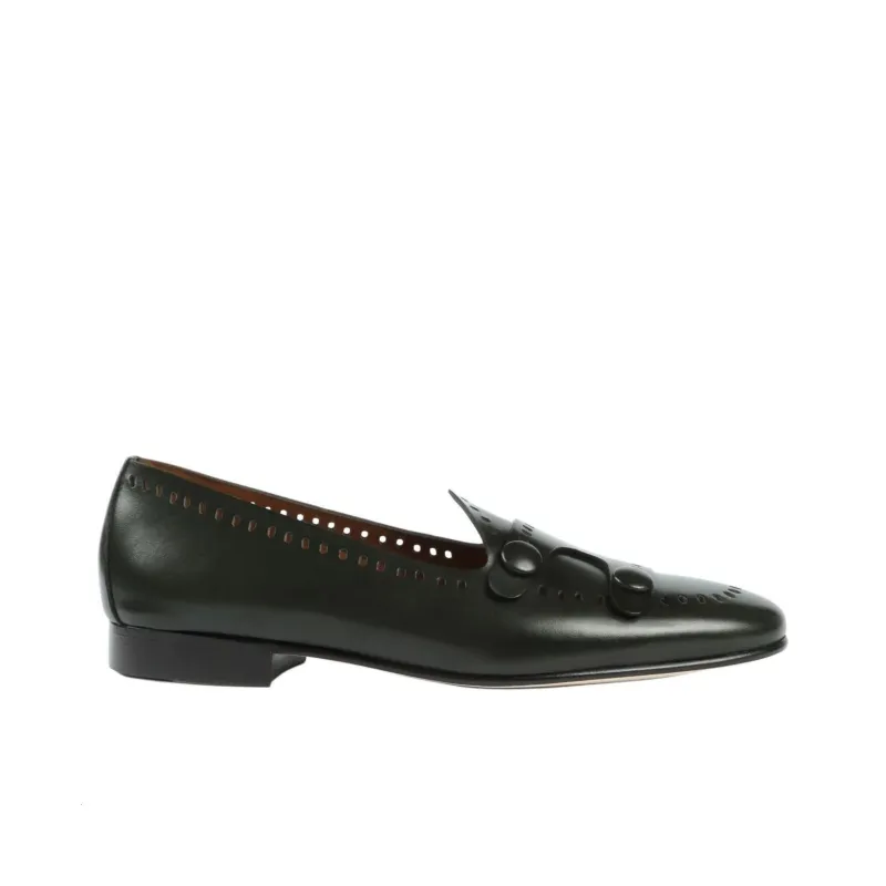 Edhèn Milano Loafers Men's Dark Green-1
