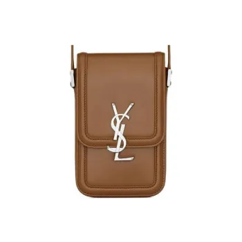 SAINT LAURENT SOLFERINO Cow Leather Crossbody Bag, Shoulder Bag Men's Fox Color