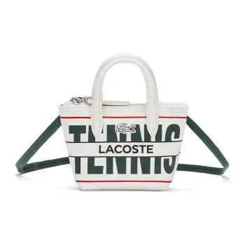 LACOSTE PVC Shoulder Bag Crossbody Bag Handbags Mini Women's Ecru
