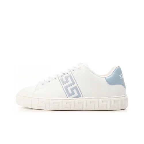 VERSACE Low-Top Skateboard Shoes Women's White Blue