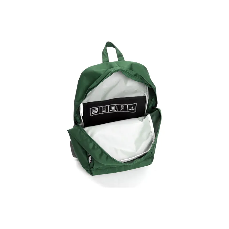 SUISSEWIN Polyester Students' Laptop Backpack Regular Unisex Red/Green-9