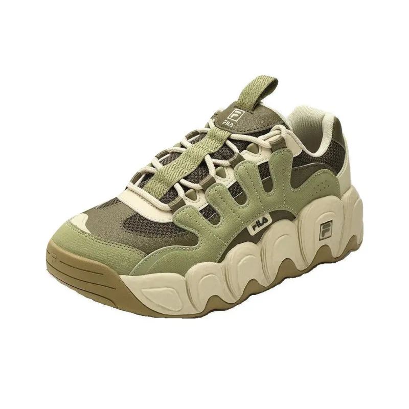 FILA Croissant Chunky Sneakers 'Green Beige'-2