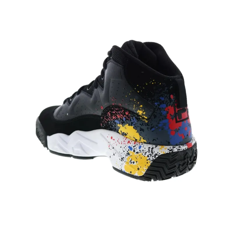 FILA Cushioned Anti-Slip And Wear-Resistant Lightweight Mid-Top Casual Shoes Men's Black-2