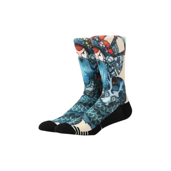 LEEME.ME Basketball Socks Men's 1 Pack Playful Green Dragon