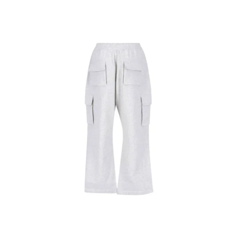 COPERNI Fleece Wide Leg Cargo Pants 'Pale Grey'-1