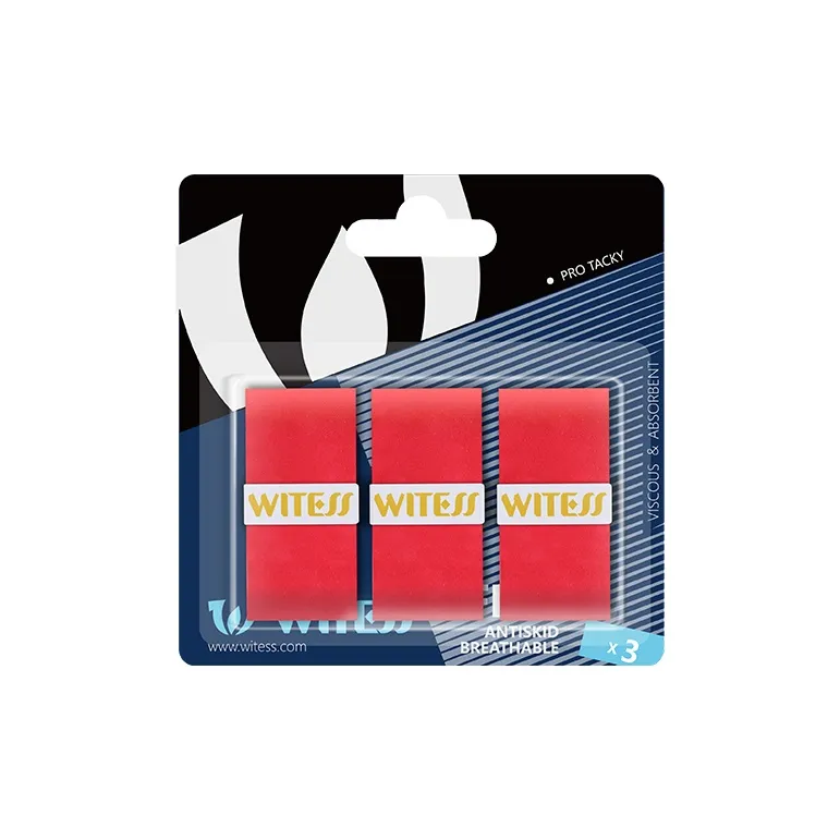 WITESS Badminton Grip Tape PU Training Competition Type Thin 3 Pack In 1 Box-24