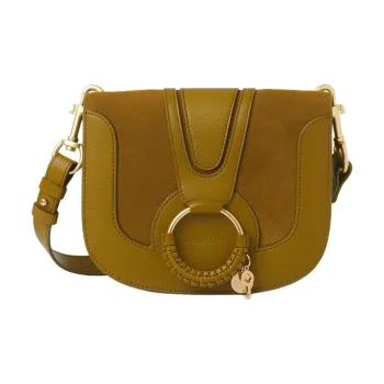 See By Chloe Hana Grained Cow Leather With Nubuck Finish Crossbody Bag Shoulder Bag Women's Olive