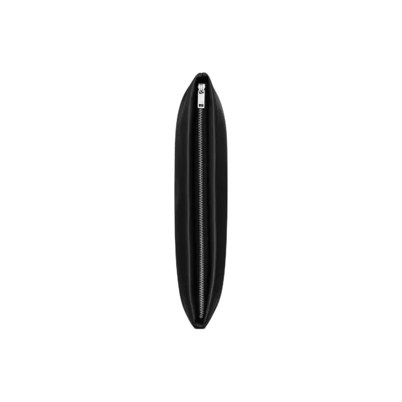SAINT LAURENT Lambskin Clutch Large Size Men's Black-3