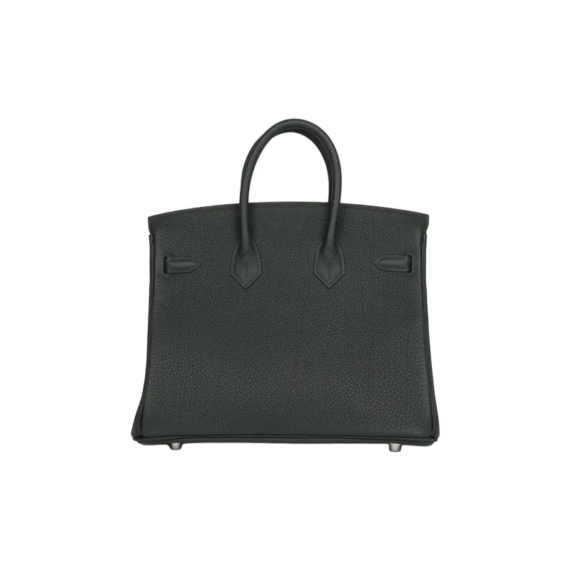 HERMES Birkin Togo Calfskin Birkin Bag Handbag Unisex 67 Vert Fonce Dark Green-4
