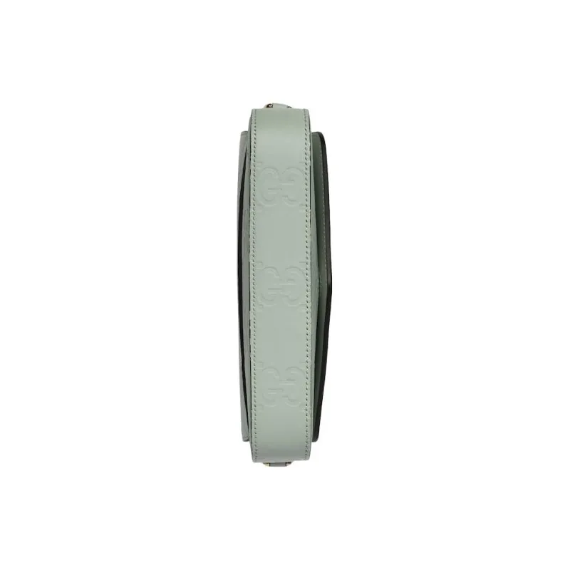 GUCCI Leather Crossbody Bag Shoulder Bag Women's Light Green-5