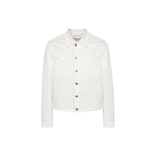 Lanvin Denim Jackets Men White