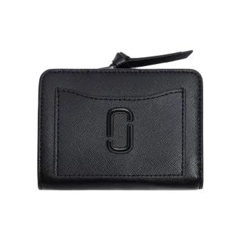 MARC JACOBS Saffiano Leather Wallet Mini Unisex Black