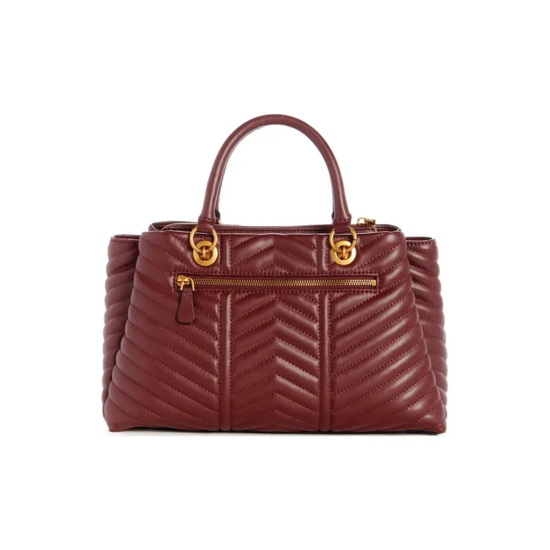 GUESS Litchi Grain Artificial Leather Handbag Shoulder Bag Crossbody Bag Women's Burgundy Red-2