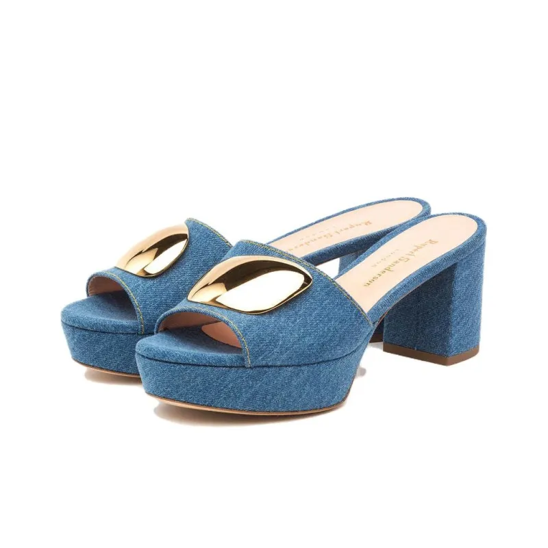 Rupert Sanderson Tritaz Denim Sandals-2
