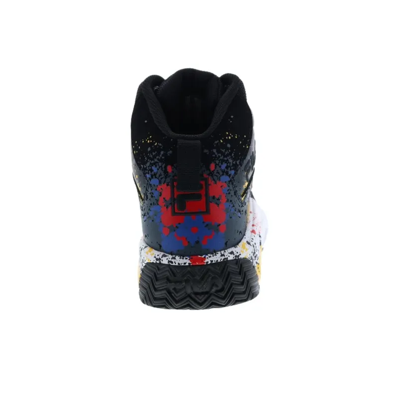 FILA Cushioned Anti-Slip And Wear-Resistant Lightweight Mid-Top Casual Shoes Men's Black-3