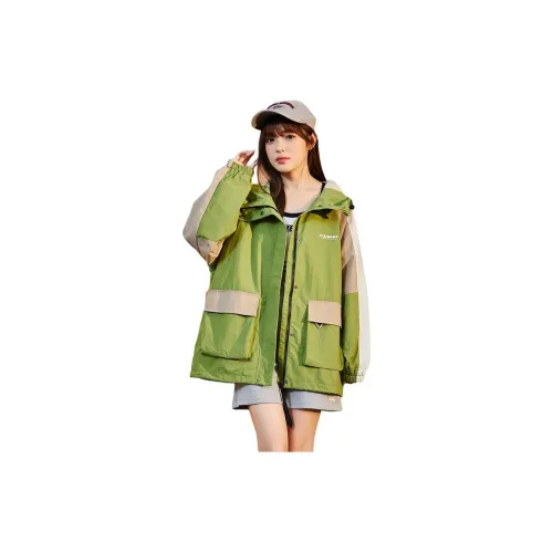 Tonlion Windbreaker Jackets Women's Field Green