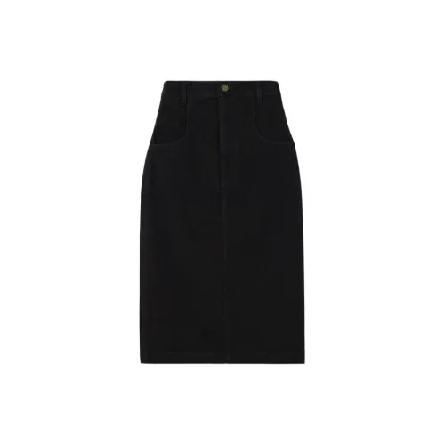 FRAME Denim Long Skirts Women's Black