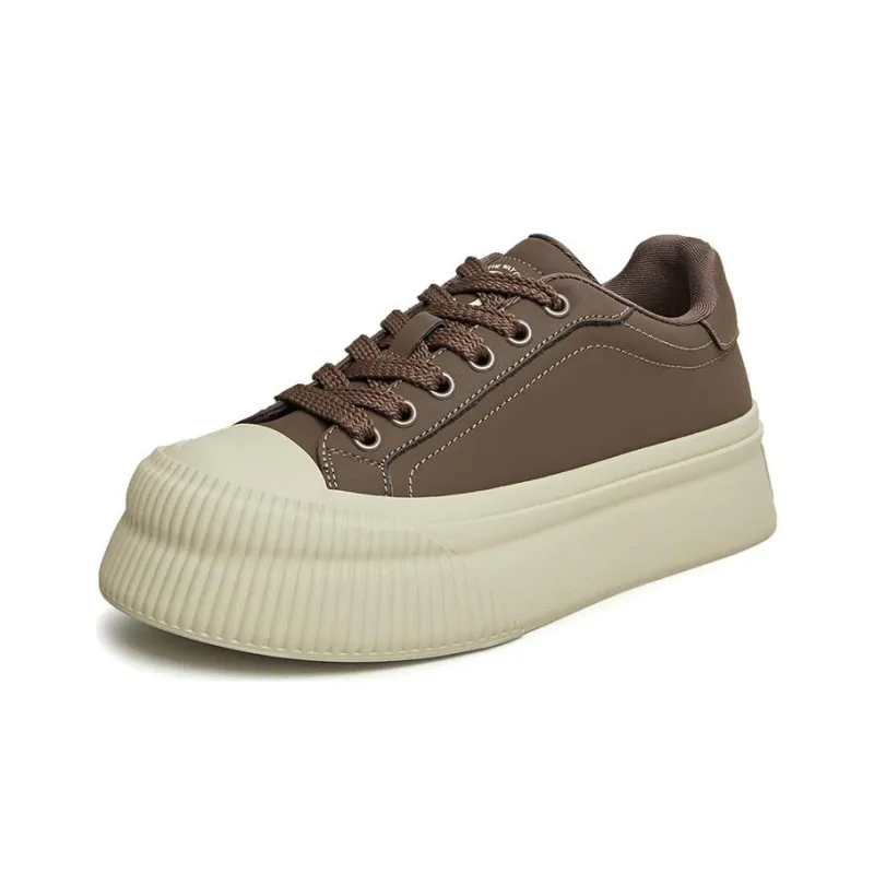 TATA Skateboard Shoes Women's Low Top Solid Color-8