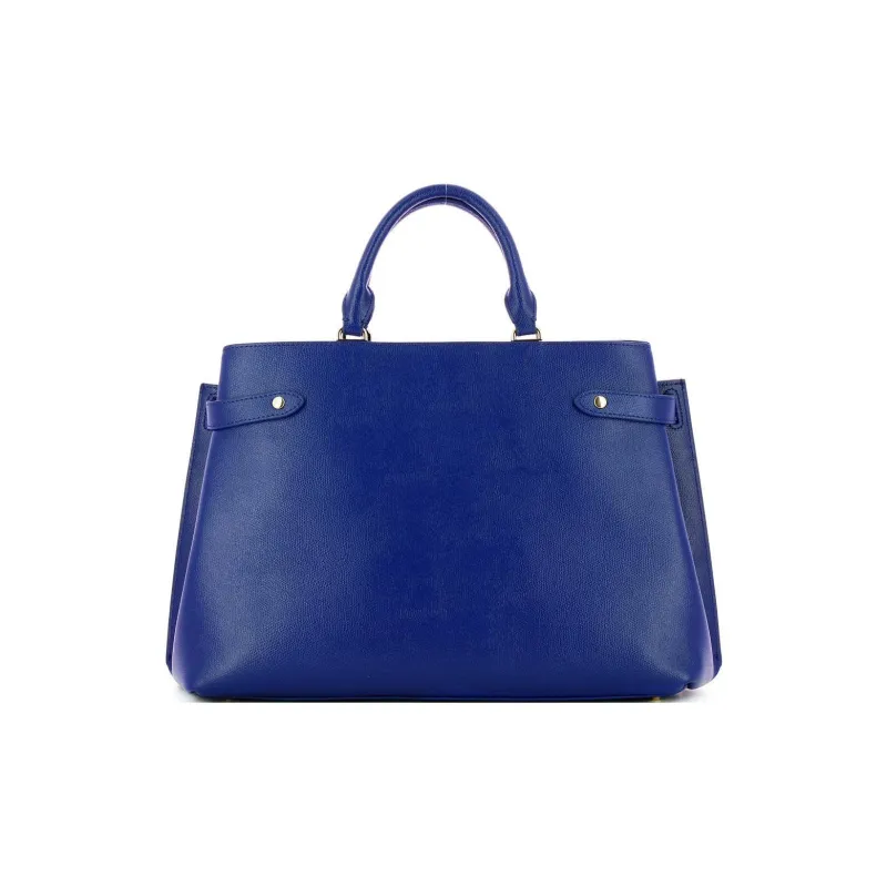 Furla 1927 Collection Genuine Leather Shoulder Bag Crossbody Bag Large Size Unisex Blue-3