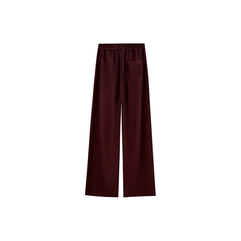 GZQJ Casual Pants Women's Dark Red-1