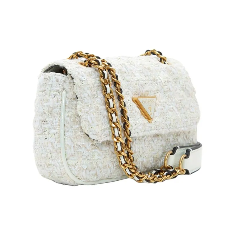 GUESS Fabric Crossbody Bag Shoulder Bag Small Size Women's Ecru-1