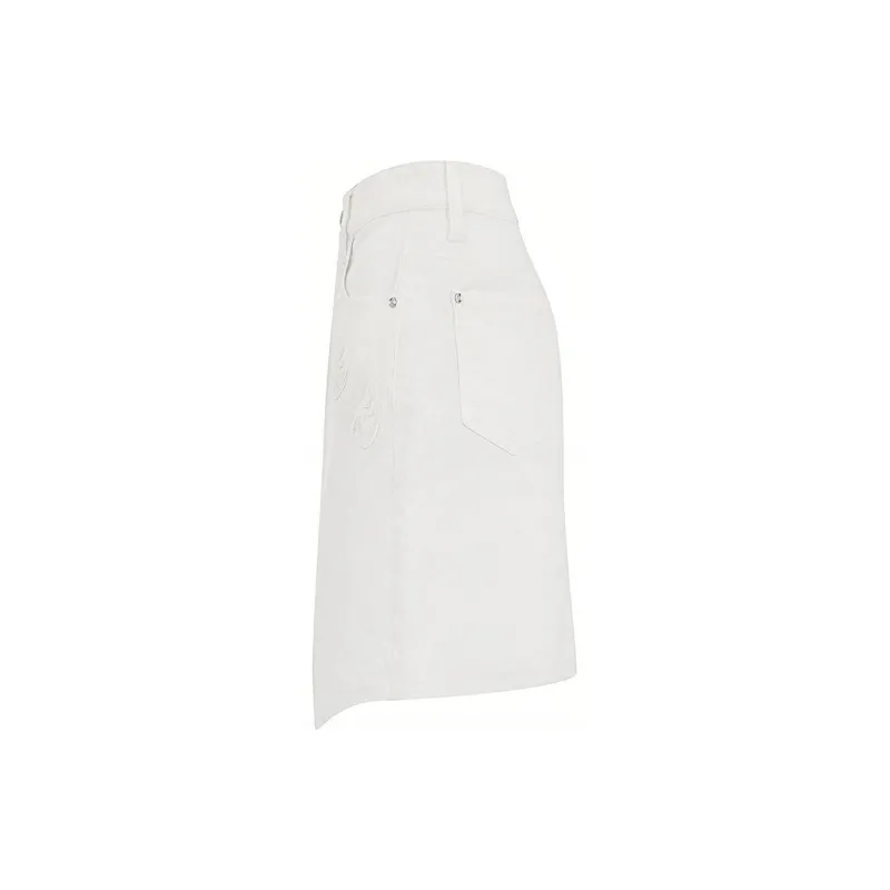 RARE Denim Short Skirts Women's White-2