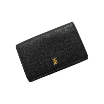 Burberry Leather Wallet Mini Women's Black