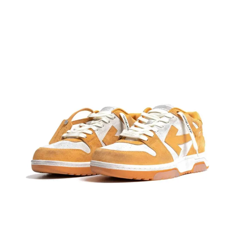 OFF WHITE Out Of Office Ooo Low Tops Vintage Suede Orange-1