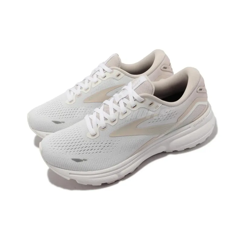 Brooks Ghost 15 Abrasion Resistant Breathable Low Top Casual Running Shoes Women's Ecru-2