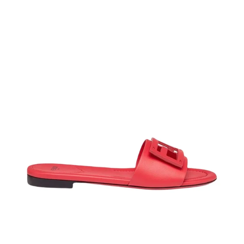 FENDI Baguette Slide Slipper Women's Red-1