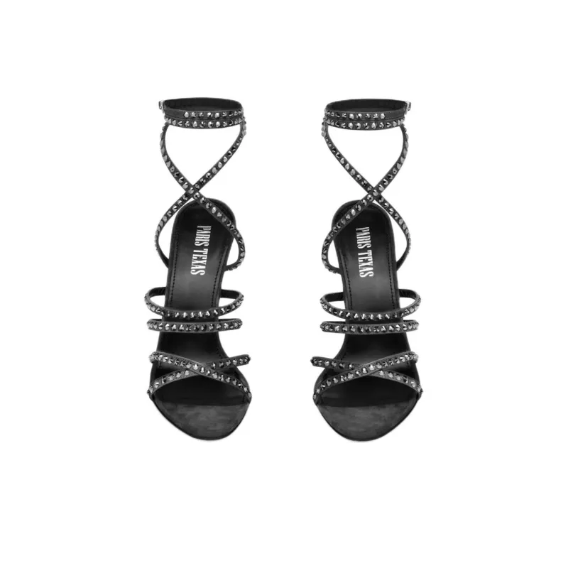 Paris Texas One Strap Sandals 10.5cm Women's Black-4