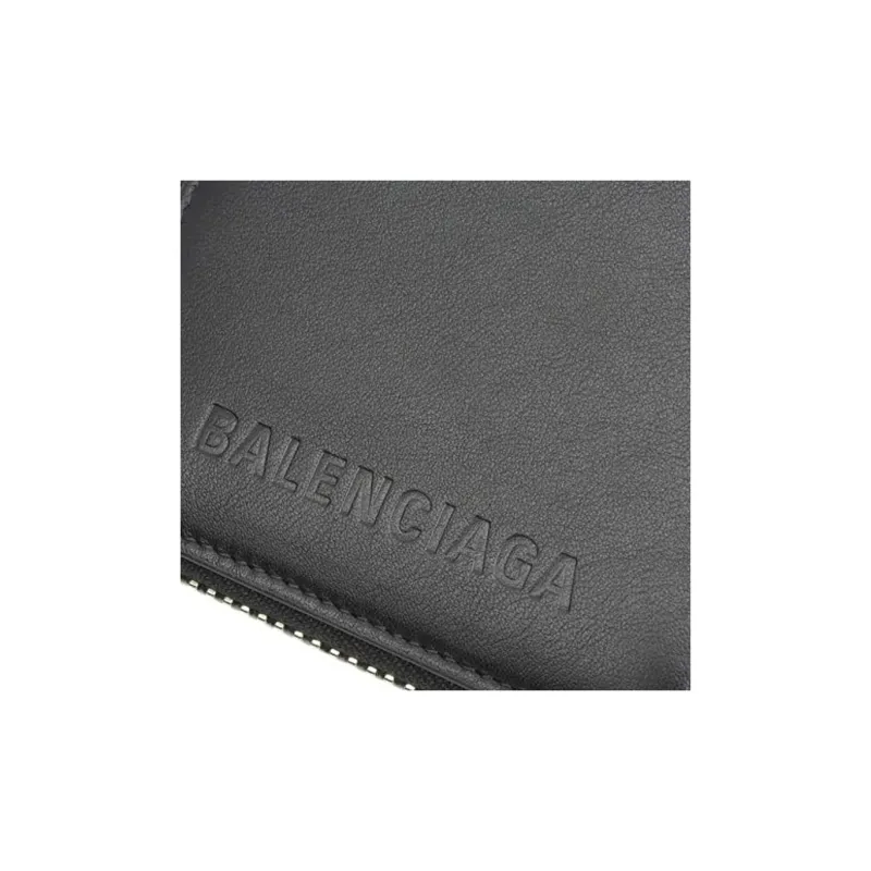 Balenciaga Bondage Smooth Cow Leather Wallet Men's Black-5