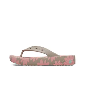 Crocs Flip Flops Low Heel Women's Light Brown Pink