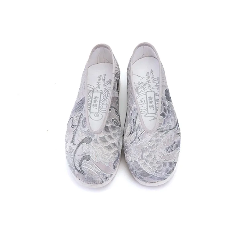 Neiliansheng Casual Shoes Men's Black Floral-7