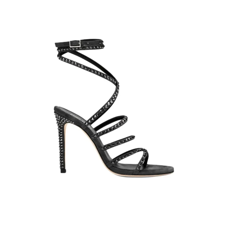 Paris Texas One Strap Sandals 10.5cm Women's Black-1