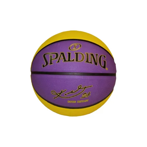 SPALDING Rubber Basketball Purple Yellow Kobe Size 7 Ball Training Unisex
