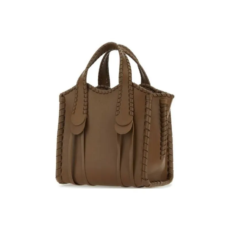 Chloe Mony Calfskin Tote Bag, Shopping Bag, Shoulder Bag, Crossbody Bag, Handbag Trumpets Women's Brown-2