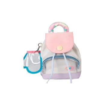 LOLA DESIGN Polyester Backpack Mini Women's Pink White Color Ball