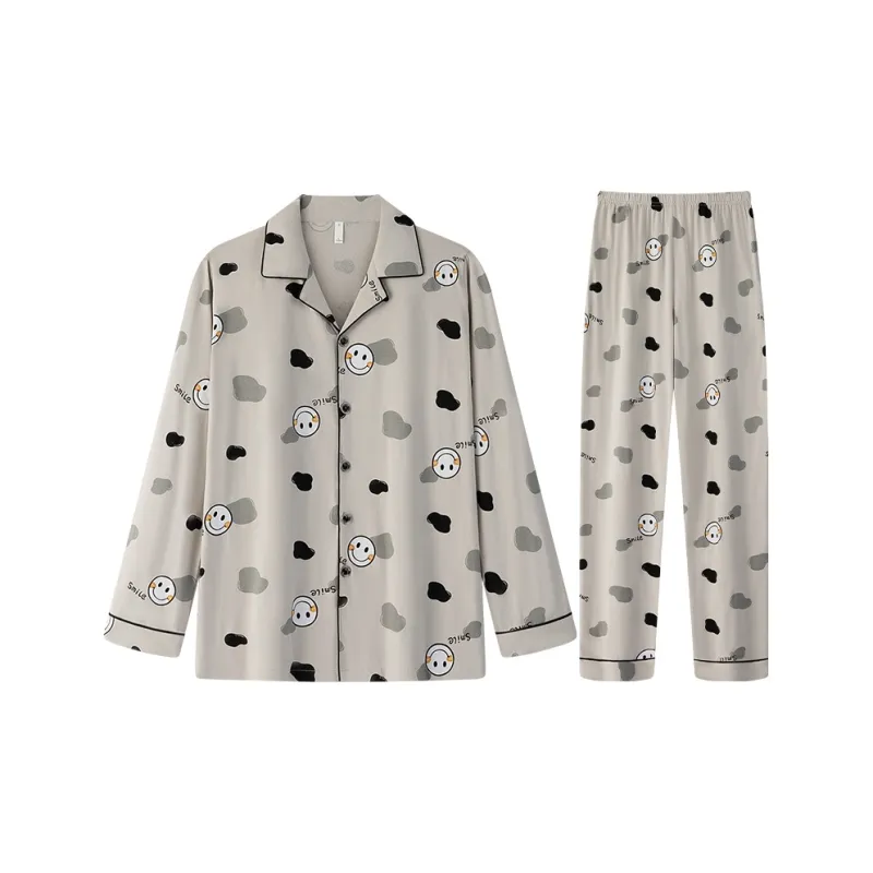 William Pajama Set Men's Smiley Face-0