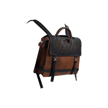 FENDI Peekaboo Calfskin Backpack Men's Brown