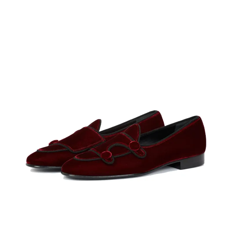 Edhen Milano Brera Velvet Loafers-1