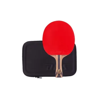 DHS Ping Pong Paddles Unisex All Wood Carbon Fiber Red Black