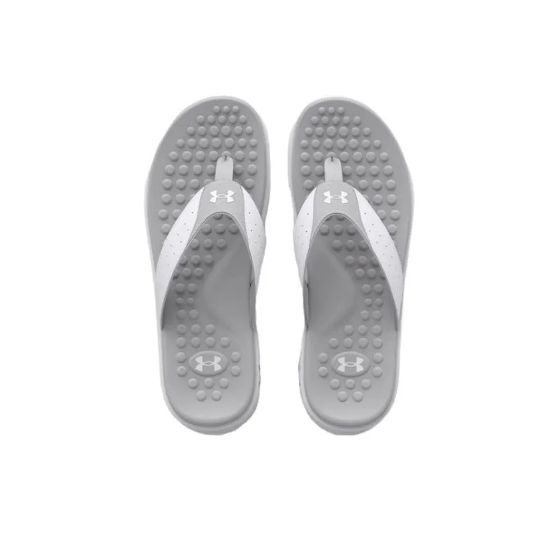 Under Armour Ignite EVA Quiet Flip Flops Men's White Gray-2