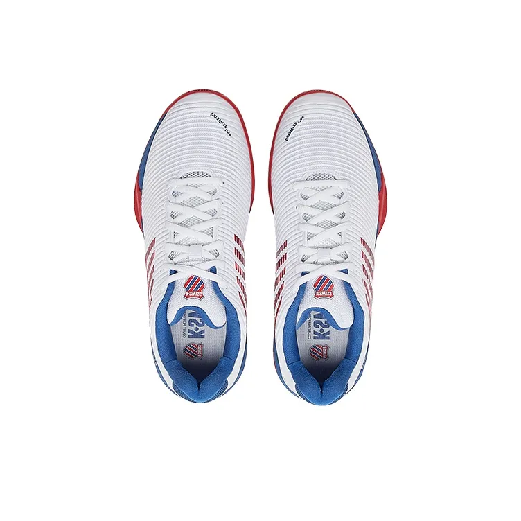 KSWISS Shock Absorbers Slip Resistant Breathable Low Top Tennis Shoes Men's White-4