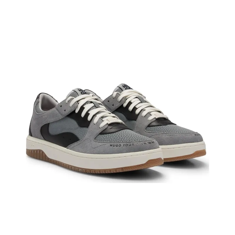 HUGO BOSS Low Top Skateboard Shoes Men's Light Gray-2