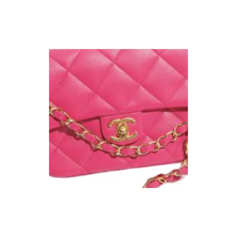CHANEL Classic Flap CF Lambskin Shoulder Bag, Crossbody Bag Mini Women's Pink-2